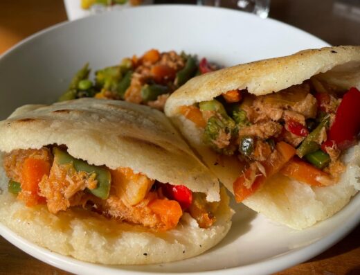 Arepas ripiene con verdures