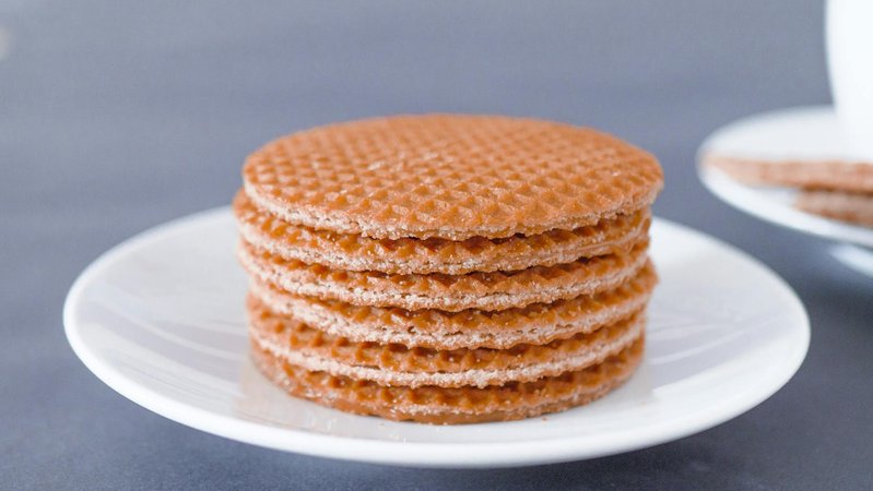 Stroopwafel olandese tradizionale con caramello